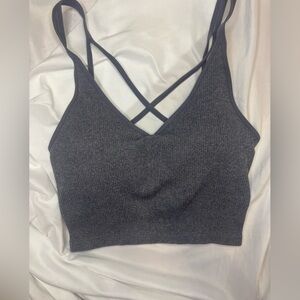 Women's Charcoal Bralette lemon size medium